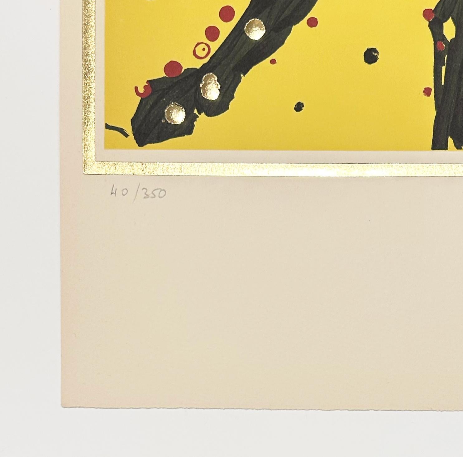 Philip (Knighting of Sir Galahad) - Yellow Print by Salvador Dalí