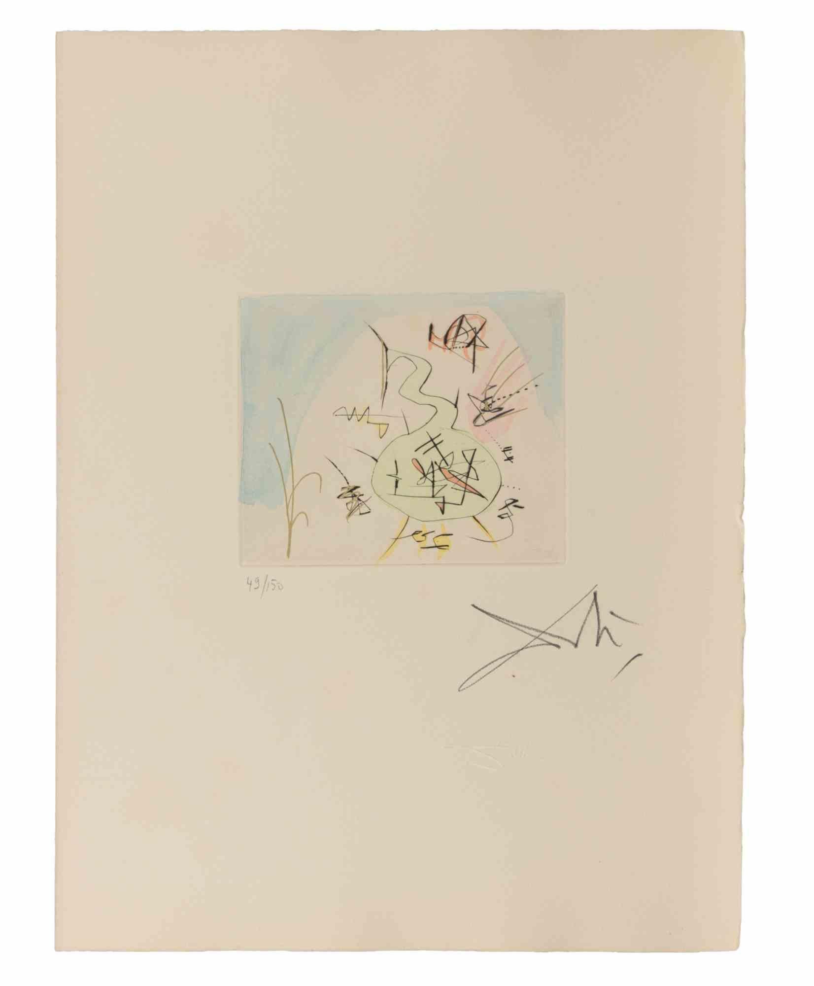 Phiole - Etching - 1968/69 - Print by Salvador Dalí