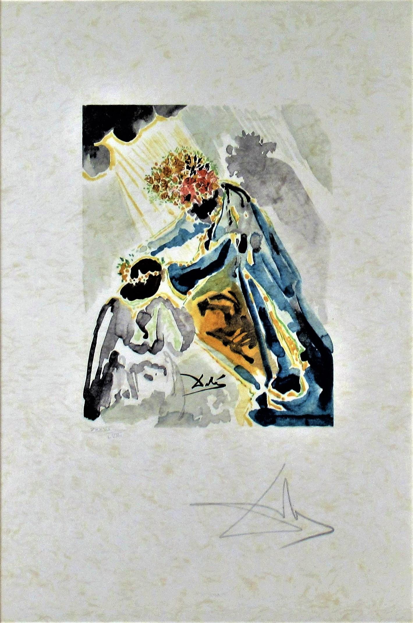 „Phobeus , ce Dieu Couronne de Lauriers“ aus der Serie „l'Art d'Aime d'Ovide“ – Print von Salvador Dalí