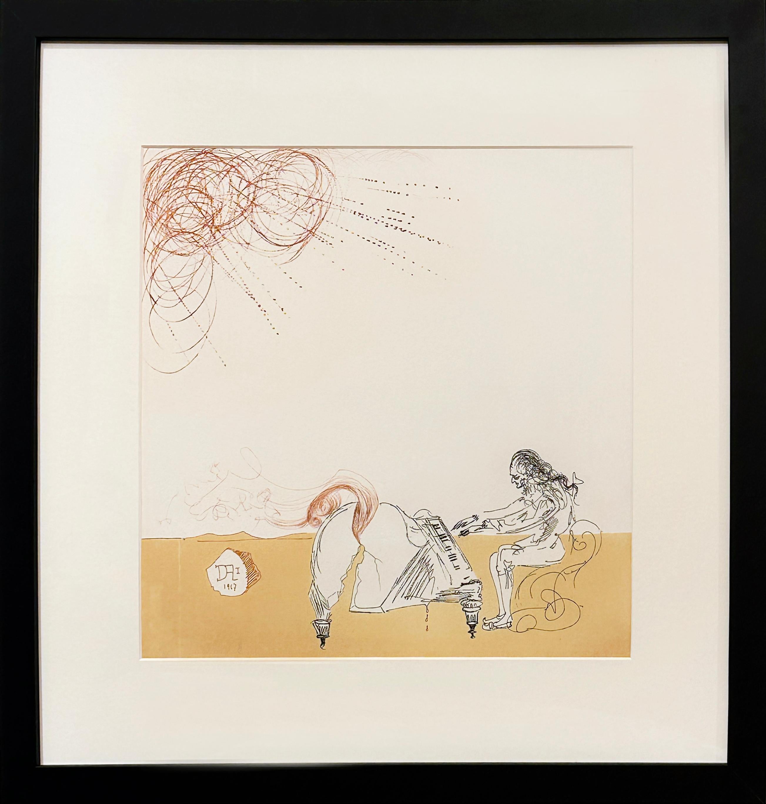 Piano Chevelure dans un Desert from lys - Print by Salvador Dalí