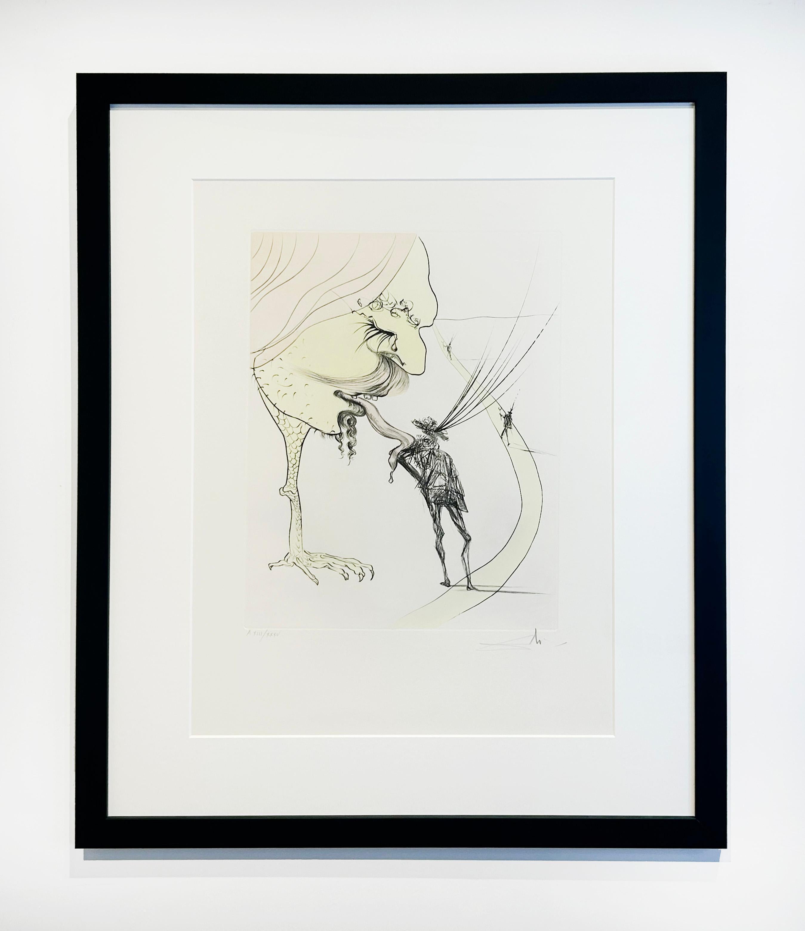 Picasso: un biglietto per la gloria - Print Surrealismo di Salvador Dalí