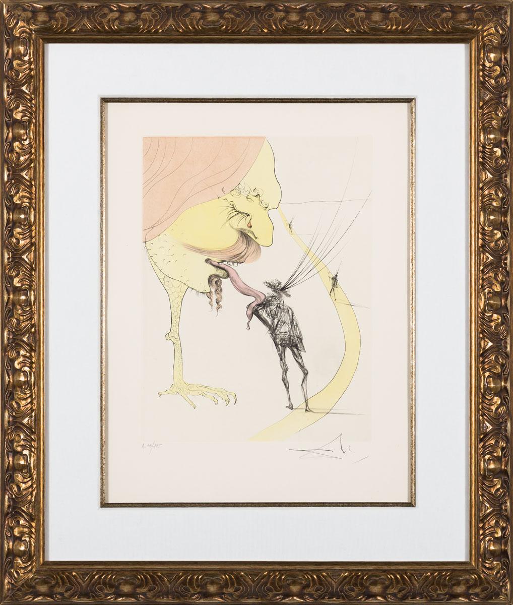 Picasso: A Ticket to Glory (Plate C), 1974 - Surrealist Print by Salvador Dalí