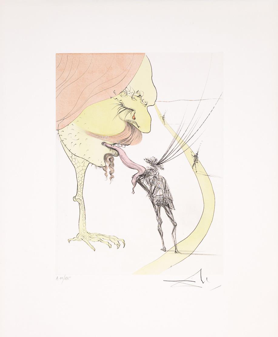 Picasso: A Ticket to Glory (Plate C), 1974 - Print by Salvador Dalí