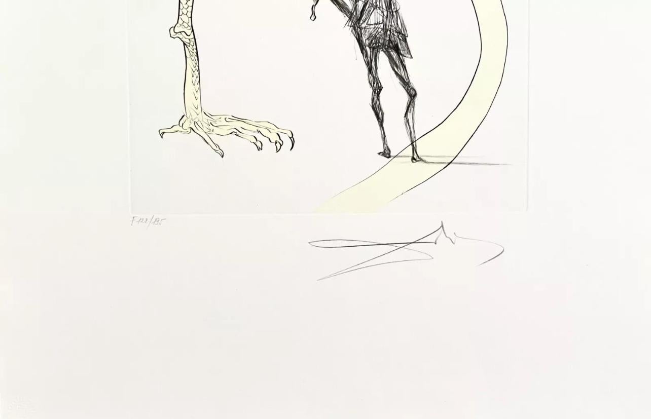 Picasso : Un Billet Pur la Glorie, Salvador Dali - Print de Salvador Dalí