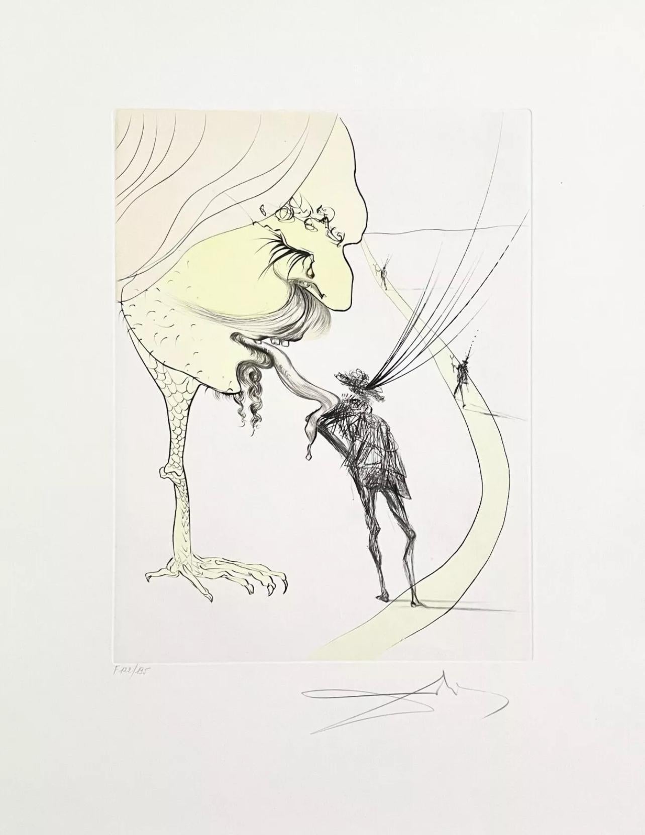 Picasso : Un Billet Pur la Glorie, Salvador Dali - Surréalisme Print par Salvador Dalí