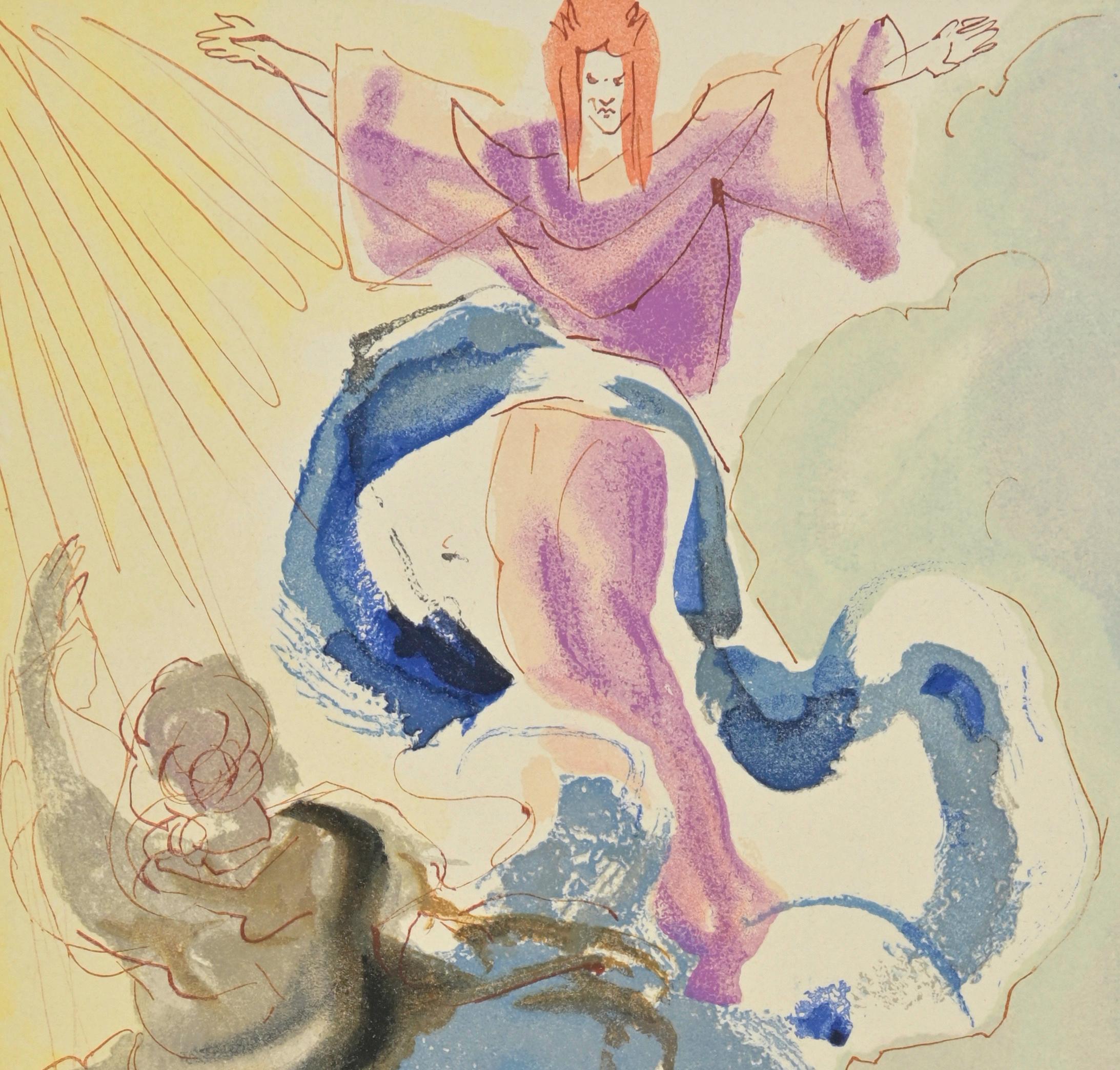 Piccarda Donati - The Divine Comedy - Woodcut  - 1963 - Print by Salvador Dalí
