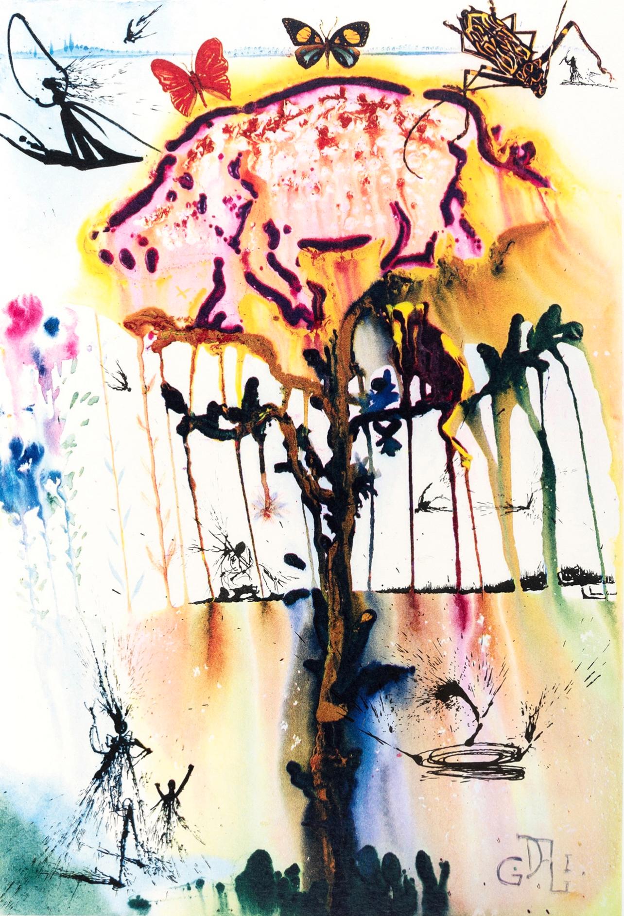 Salvador Dalí Abstract Print - Pig and Pepper (Field 69-5, A-M), Alice's Adventures in Wonderland