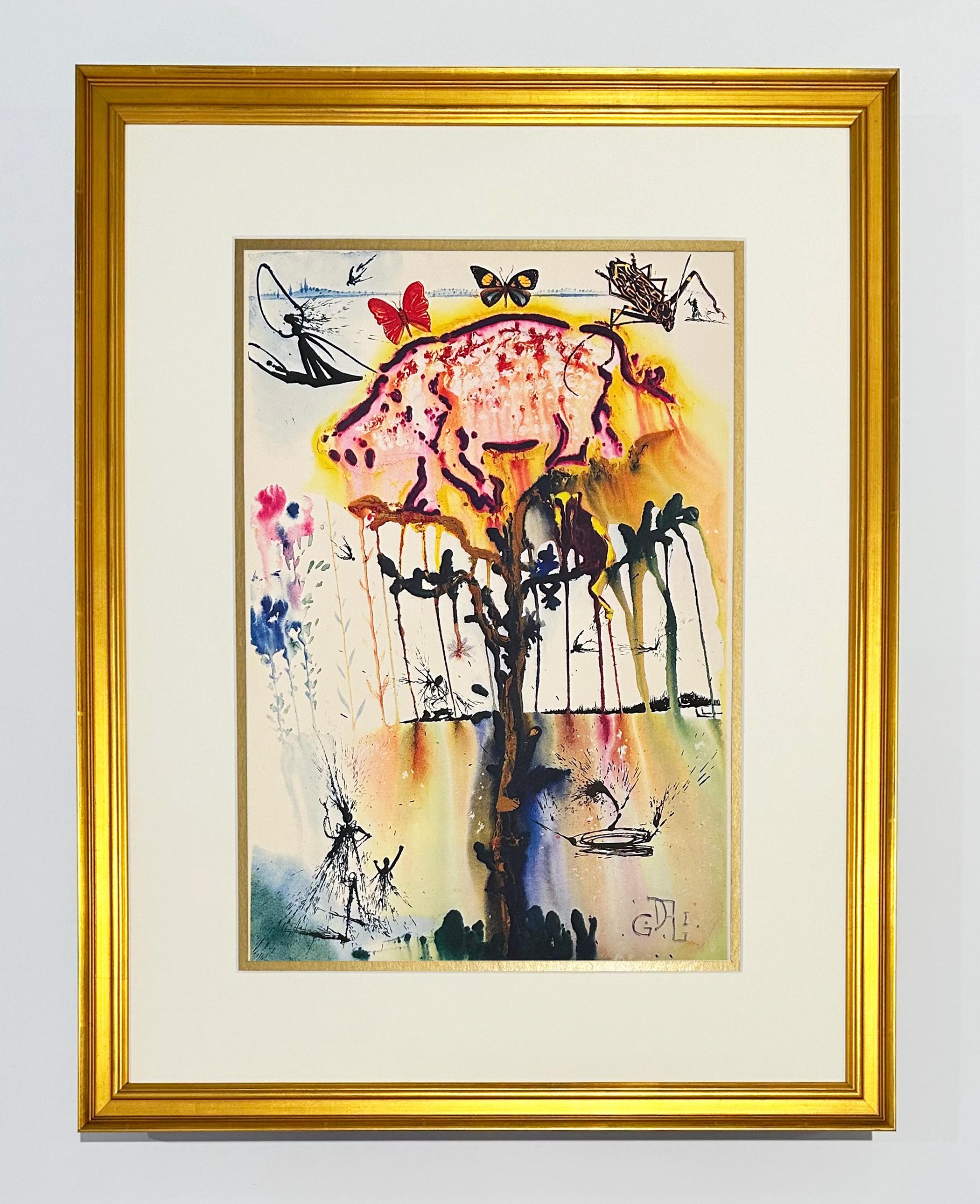 Maiale e Pepe (albero) , da Alice nel Paese delle Meraviglie - Print di Salvador Dalí