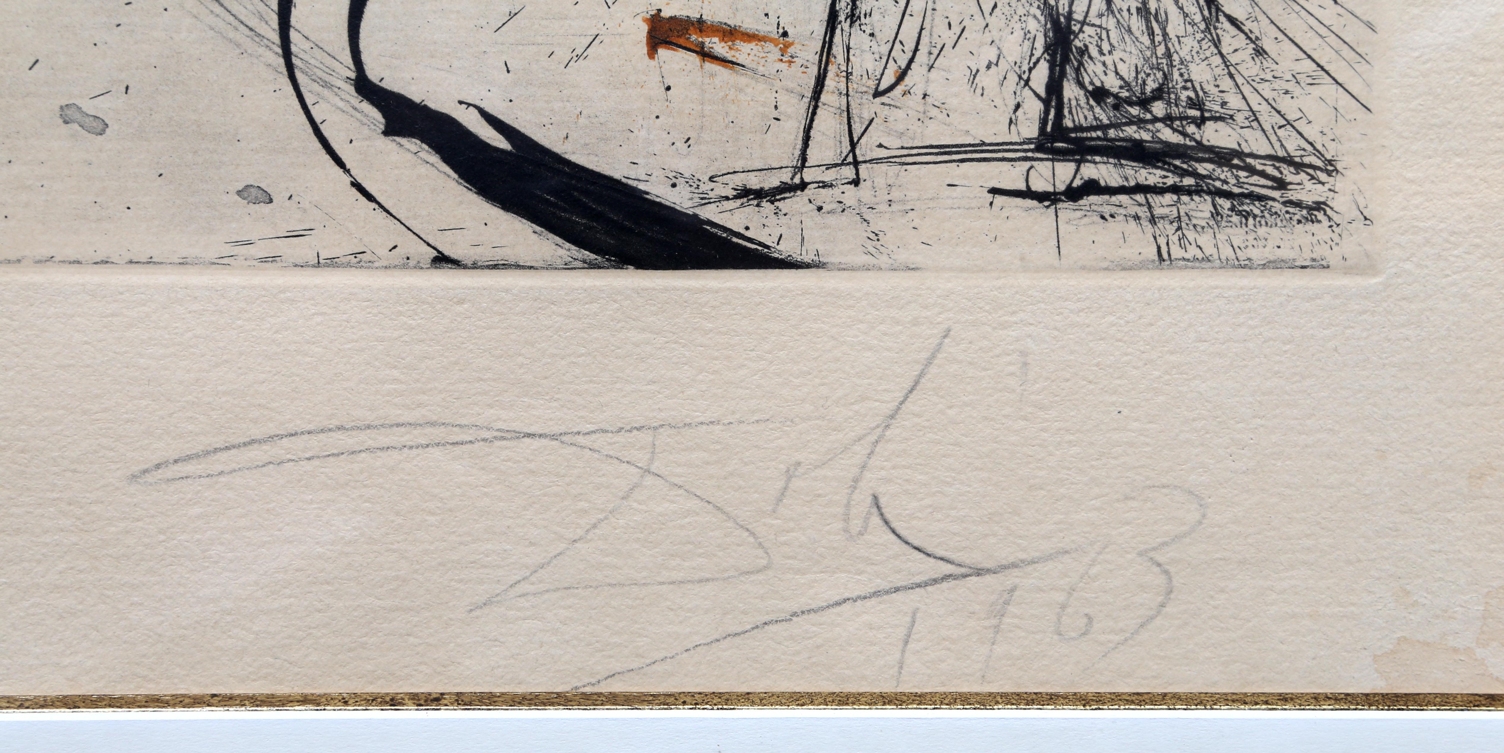 Surrealistische Radierung von Salvador Dali, Place de la Concorde, 1963 (Beige), Figurative Print, von Salvador Dalí