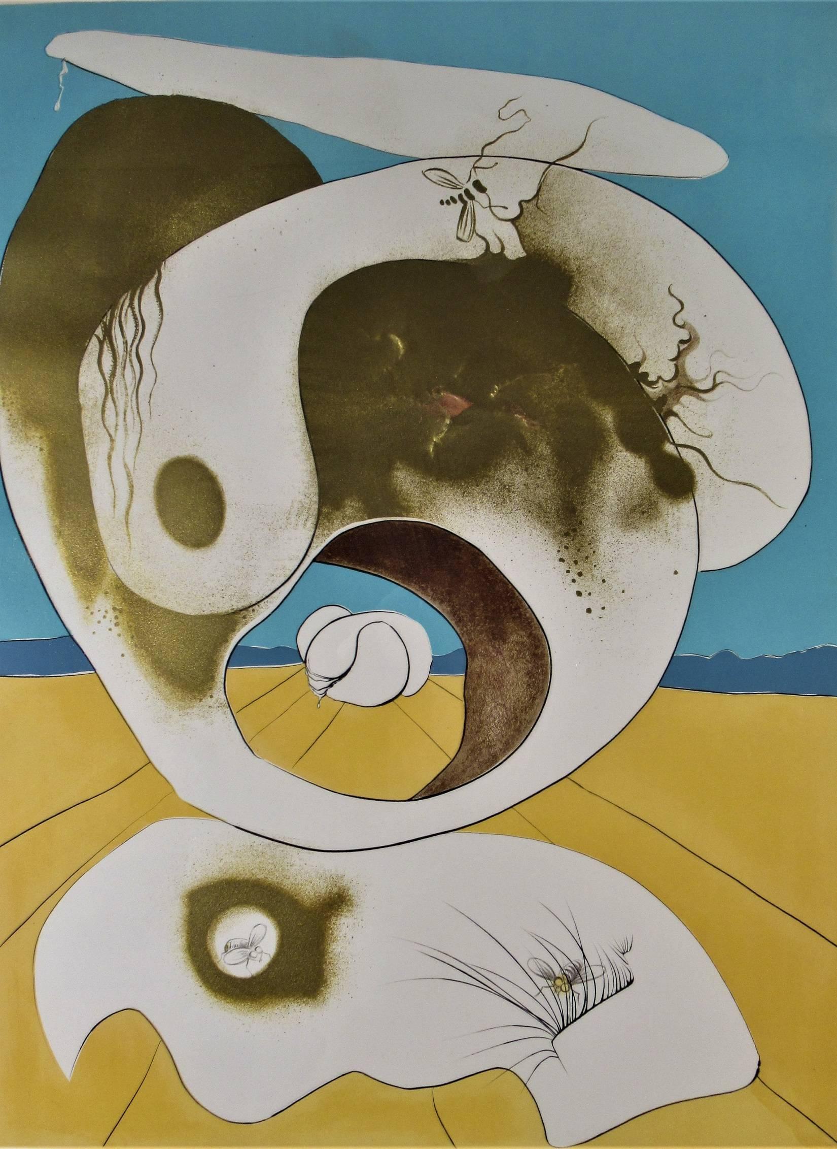Planetarische und skizzierte Vision – Print von Salvador Dalí