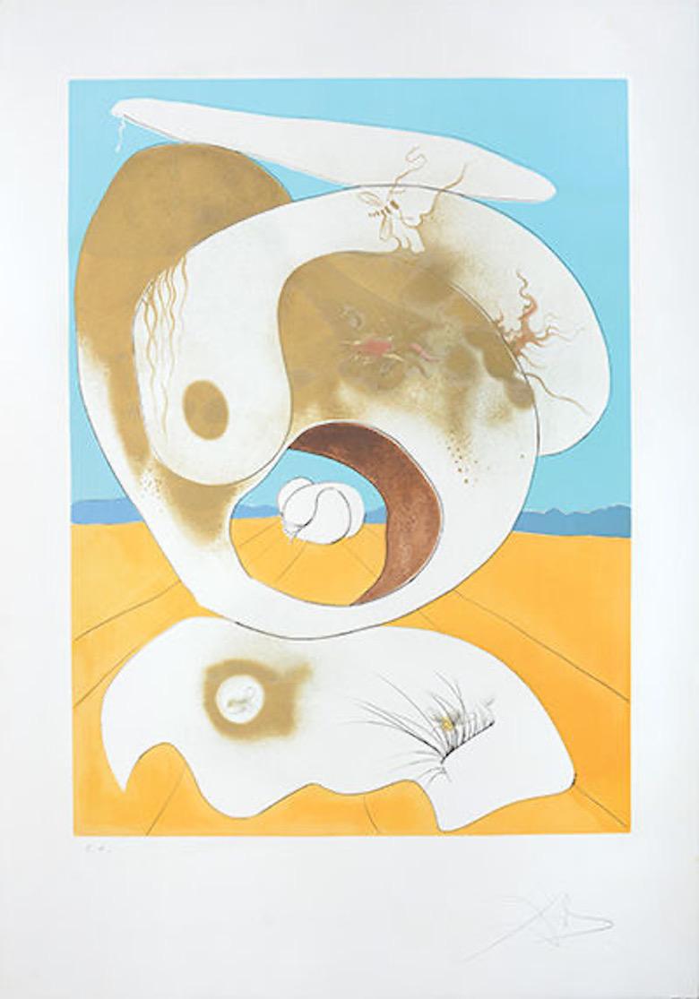 Salvador Dalí Abstract Print - Planetary And Scatologic Vision