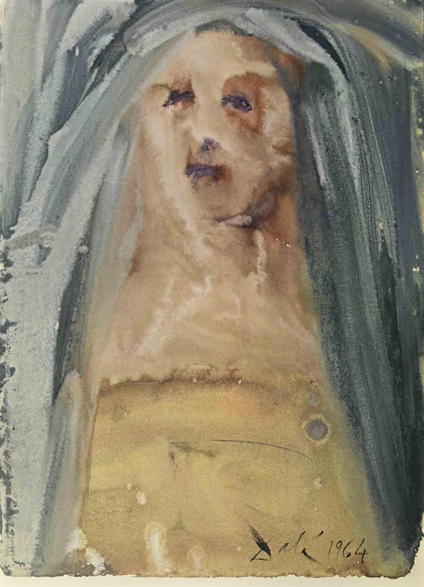 Print de Salvador Dalí - Plange, Virgo, Accinta Sacco - Litografía - 1964