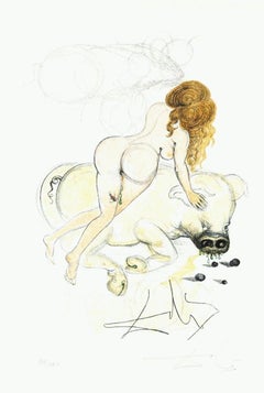 Plate IV - Dalì Illustrates Casanova- Lithograph - 1980