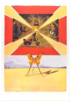 Plate V - From "Suite Papillon" - Original Lithograph and Heliogravure - 1969