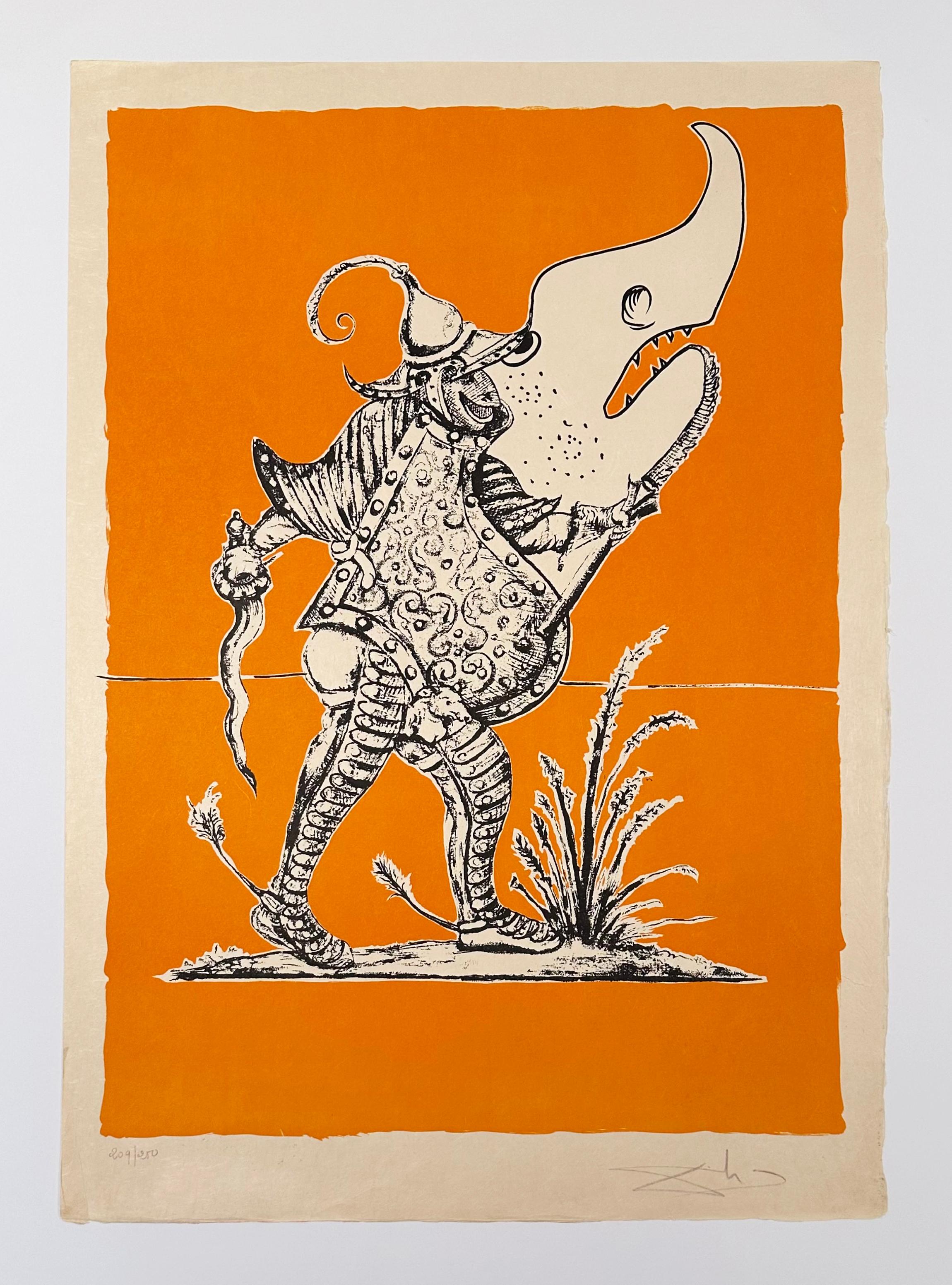 Piastra X, da Les Songes Drolatiques de Pantagruel - Print di Salvador Dalí