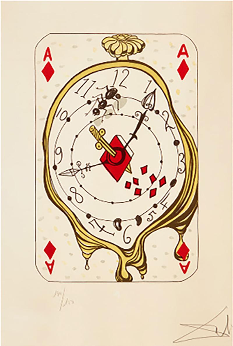 Playing Cards, Set of Four Lithographs by Salvador Dali - Print by Salvador Dalí