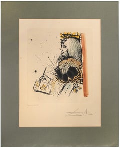 Portrait de Calderon - Aquatint and Etching attr. to Salvador Dalì - 1971
