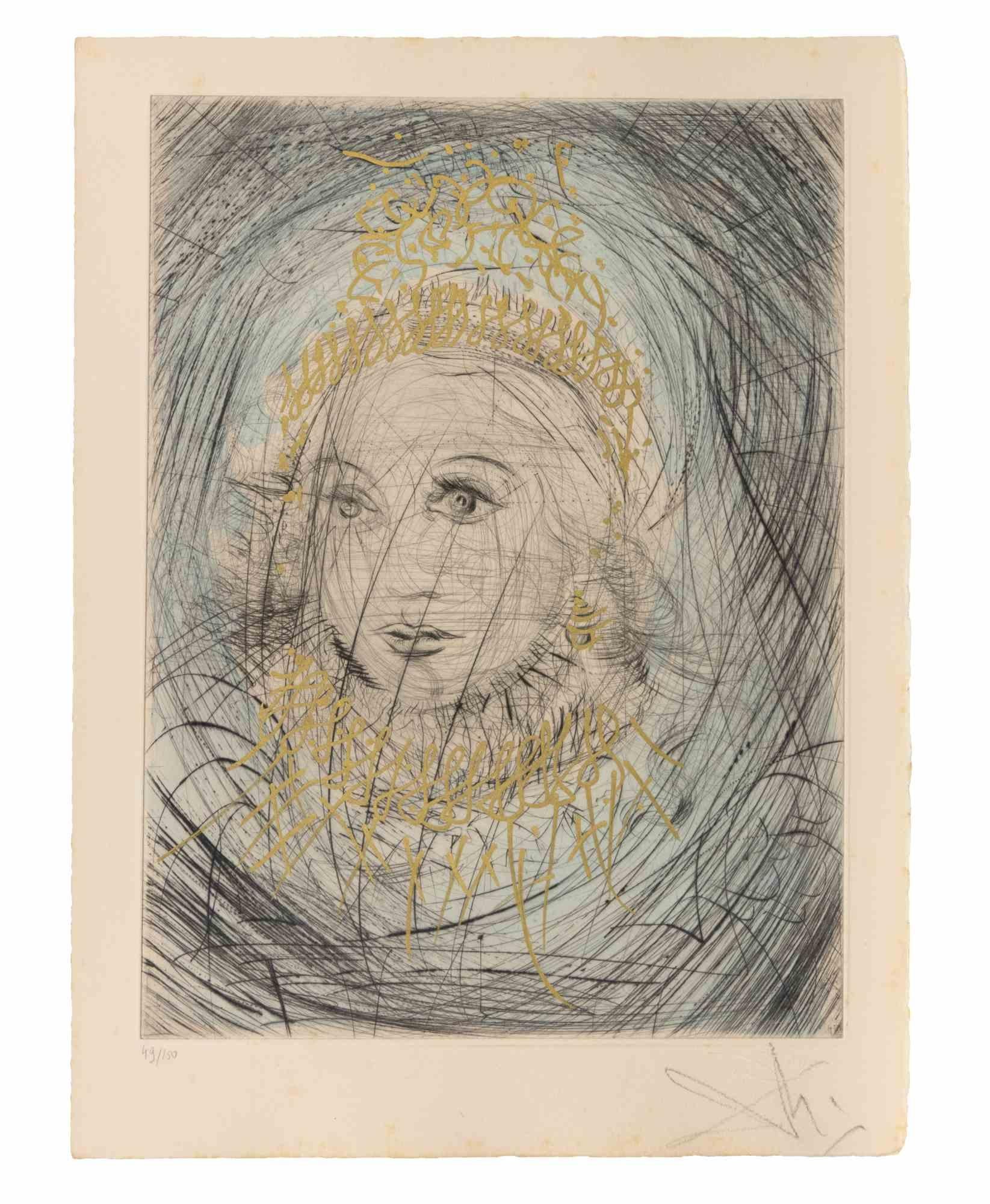 Portrait de Marguerite - Etching - 1960s