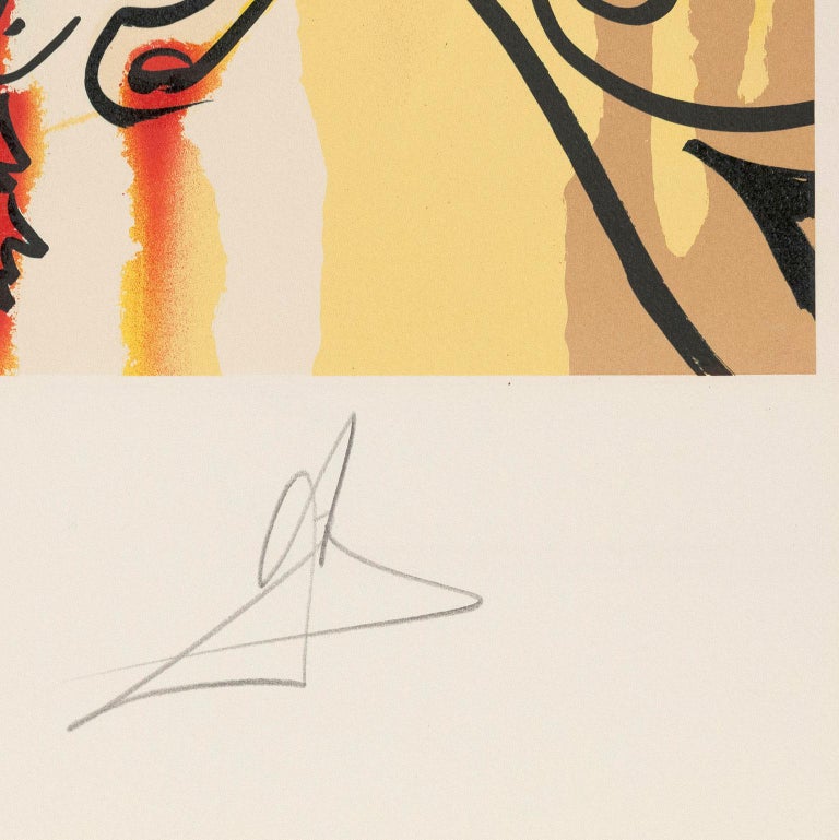 Portrait of Autumn - Orange Figurative Print by Salvador Dalí