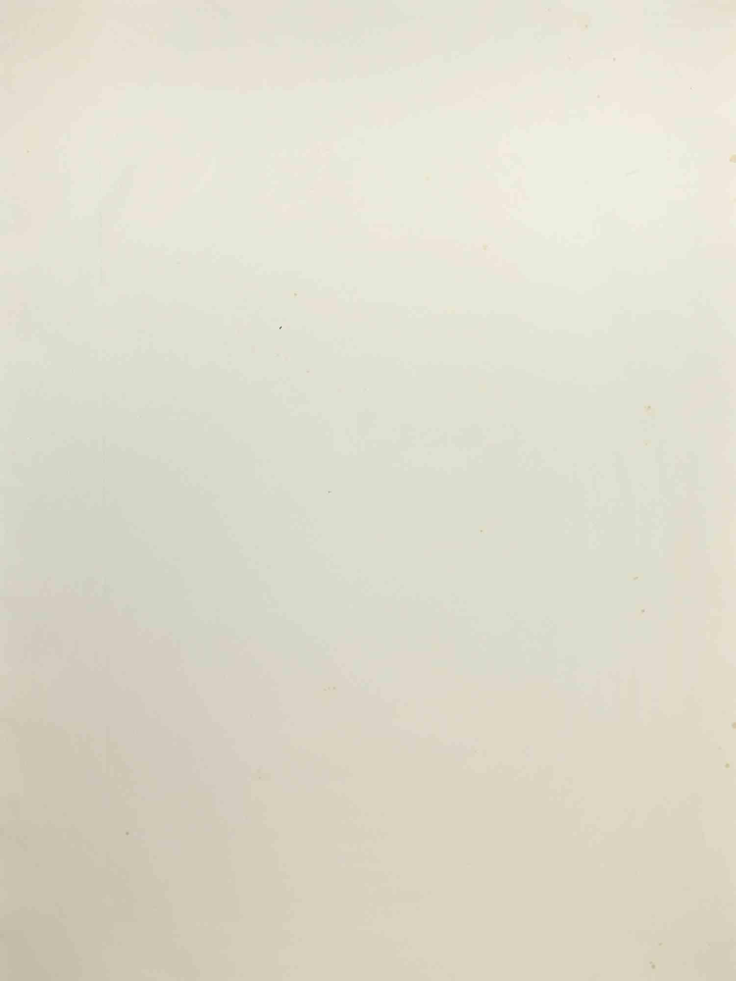 Retrato de La Fontaine - Aguafuerte y punta seca - 1974 - Print Surrealista de Salvador Dalí