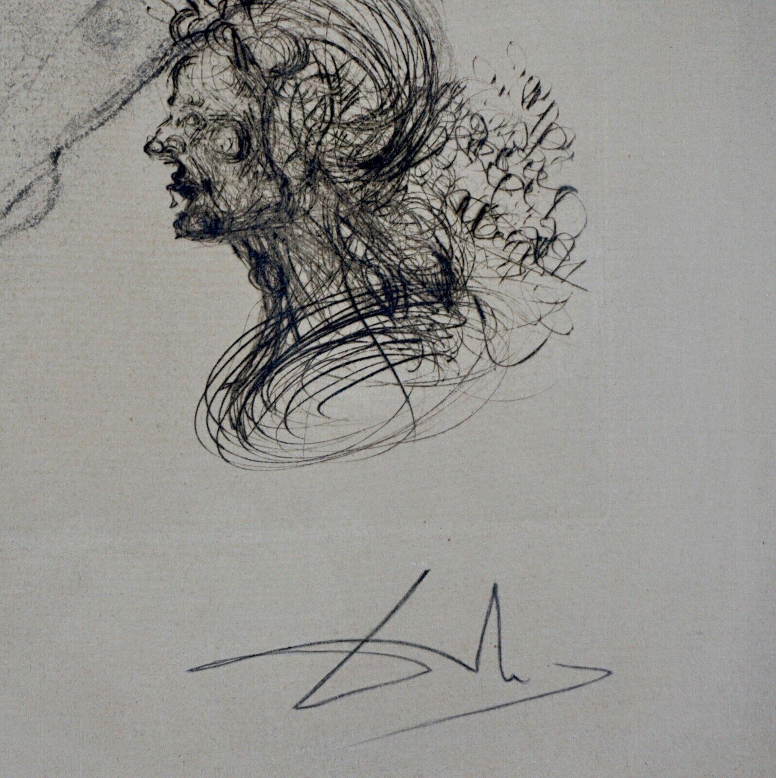 KÜNSTLER: Salvador Dali

TITEL: Porträt von Picasso

MEDIUM: Radierung

SIGNIERT: Handsigniert 

AUFLAGENNUMMER:  a/b 66/200

MASSNAHMEN: 19