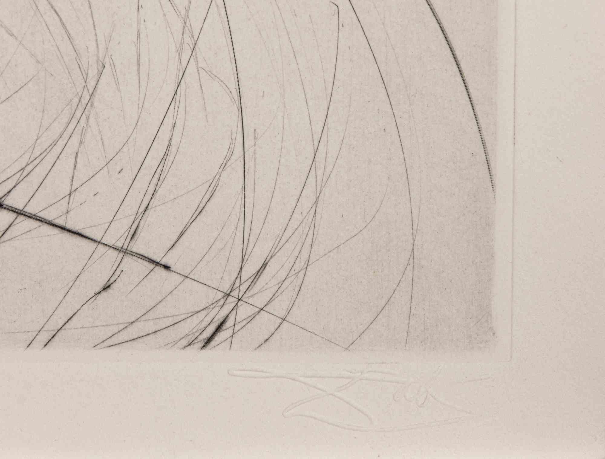 Portrait de Ronsard - gravure - 1968 - Print de Salvador Dalí