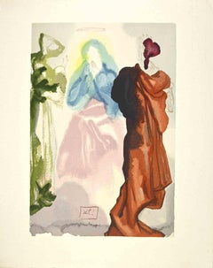 Prayer de Saint Bernard à la Vierge - gravure sur bois - 1963