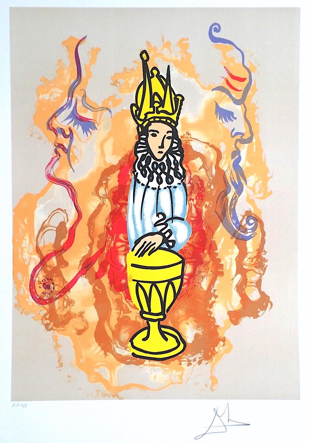 PRINCE OF CUPS 1979, Signed Lithograph on Arches, Tarot Card Series