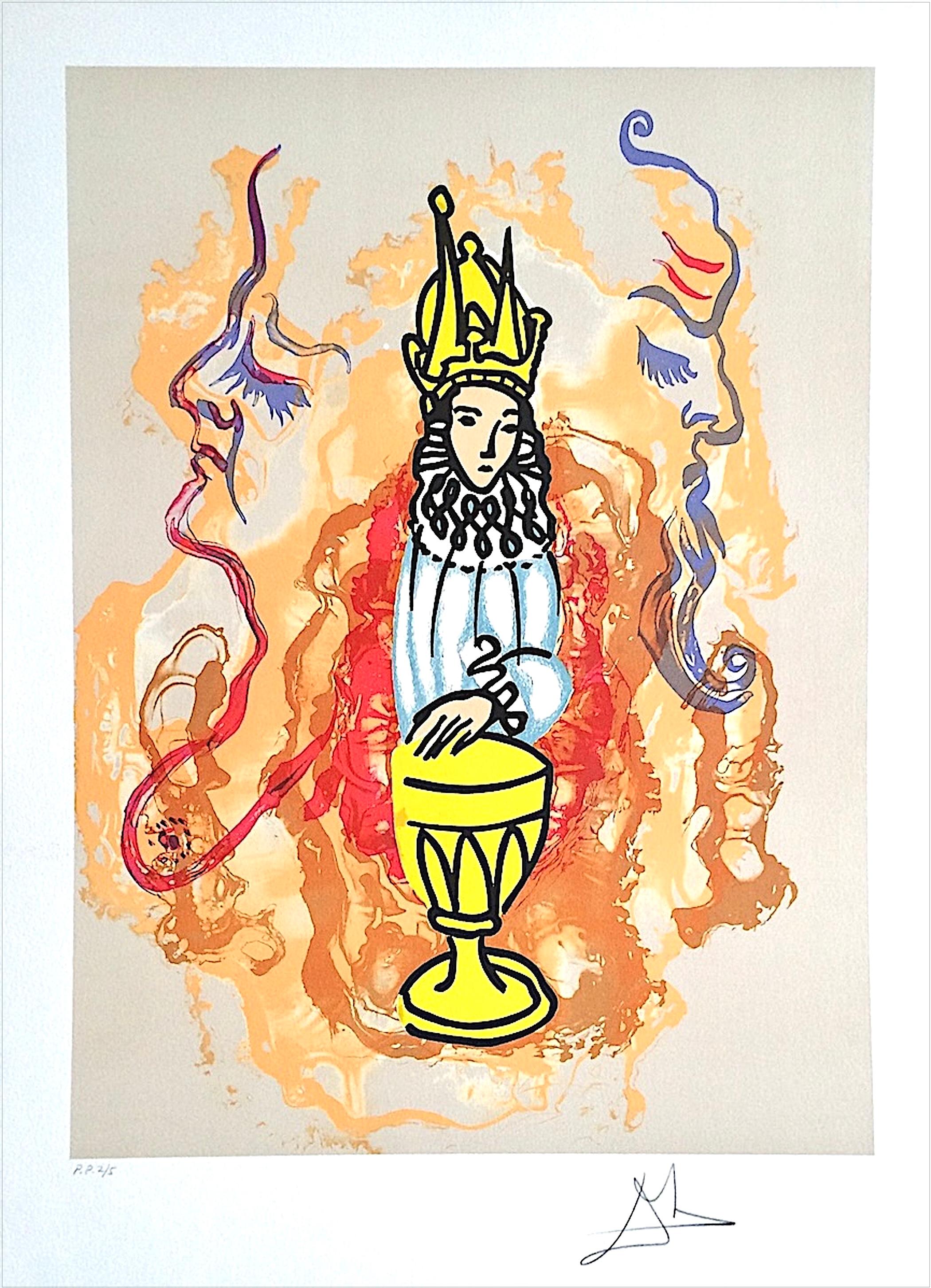 PRINCE OF CUPS 1979, litografia firmata su archi, serie di carte dei tarocchi