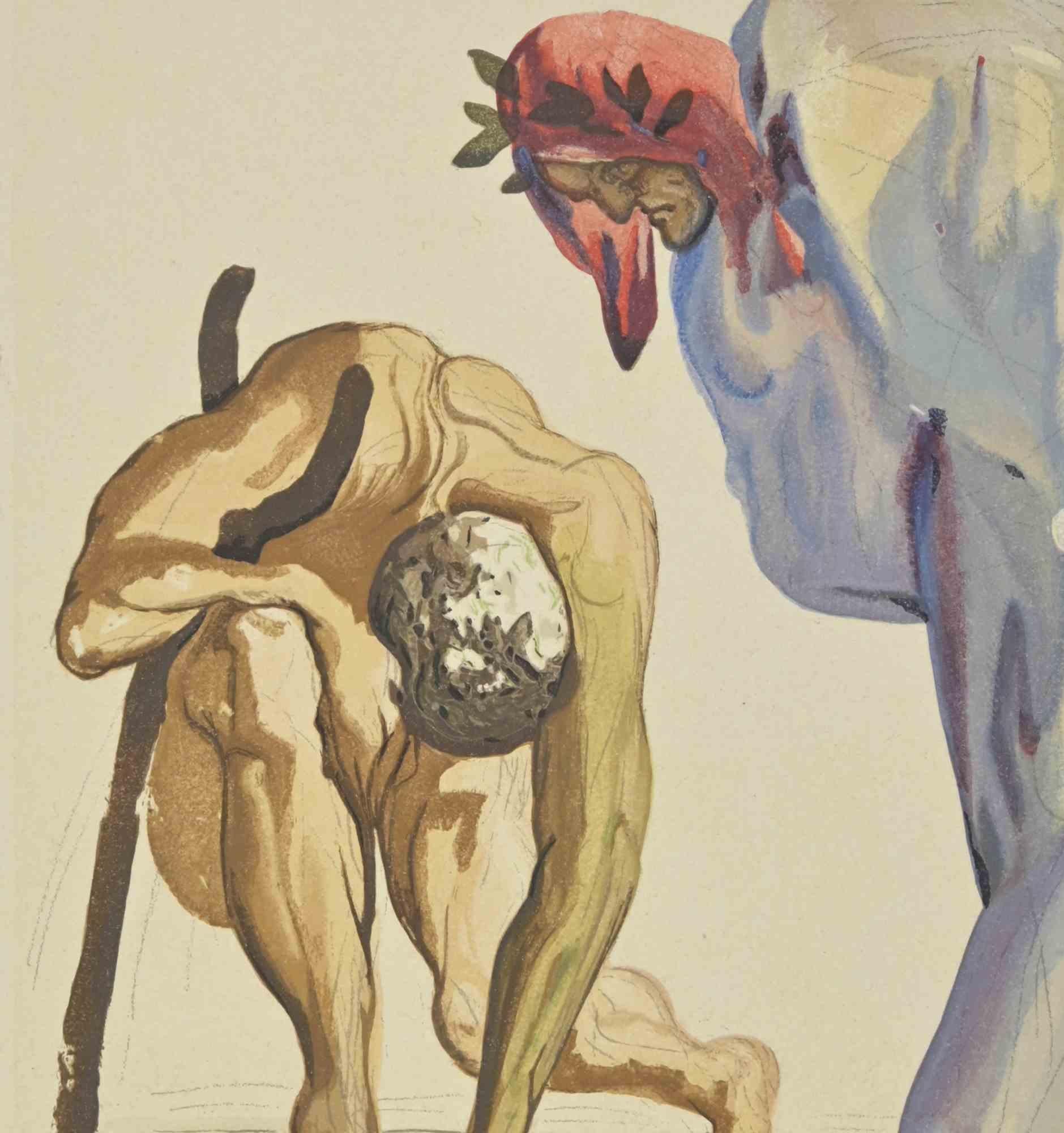 Princes of the Blossoming Valley – Holzschnitt – 1963 (Surrealismus), Print, von Salvador Dalí