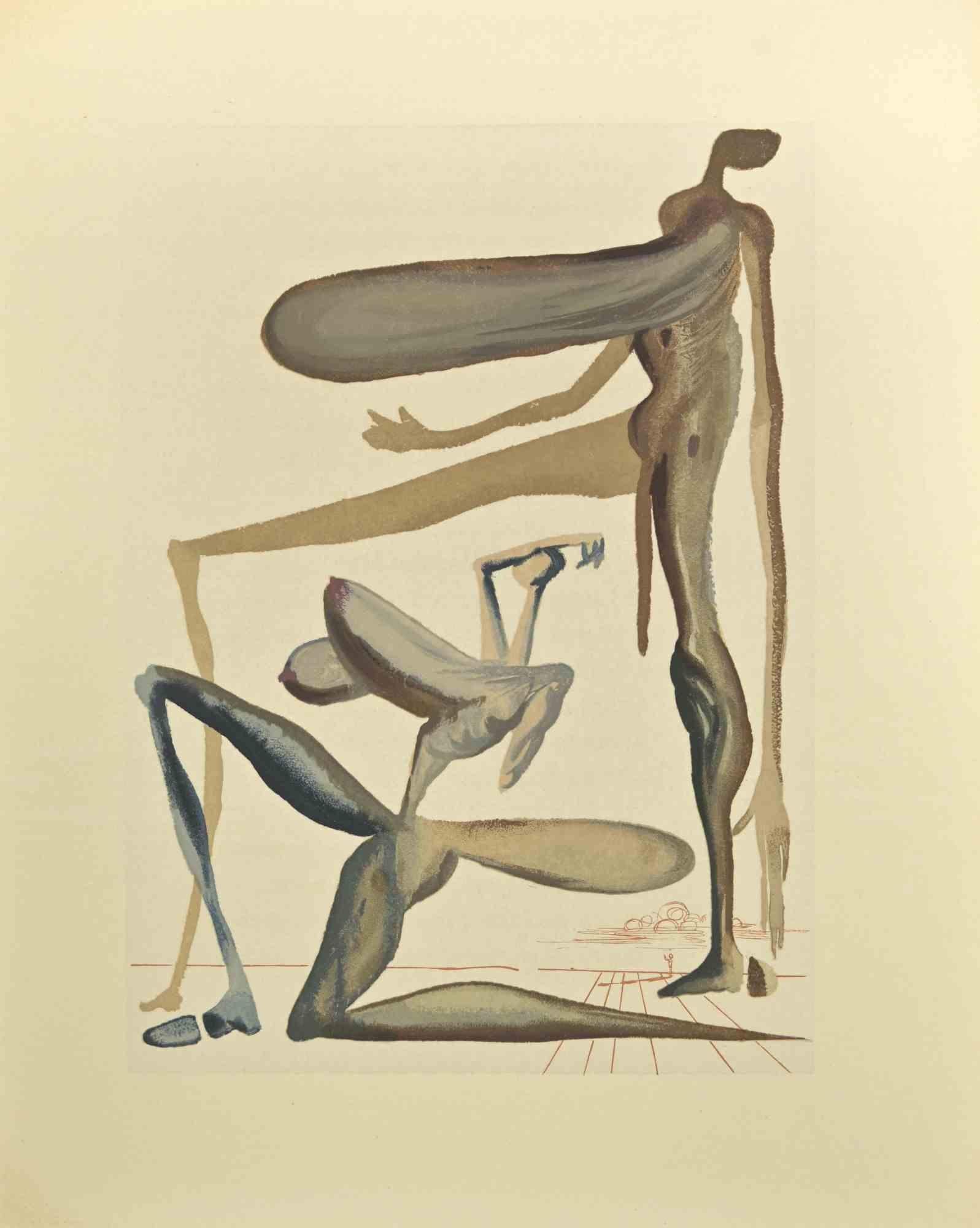 Salvador Dalí Figurative Print - Prodigality - Woodcut - 1963