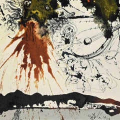 Proelium Magnum in Caelo - Lithograph - 1964