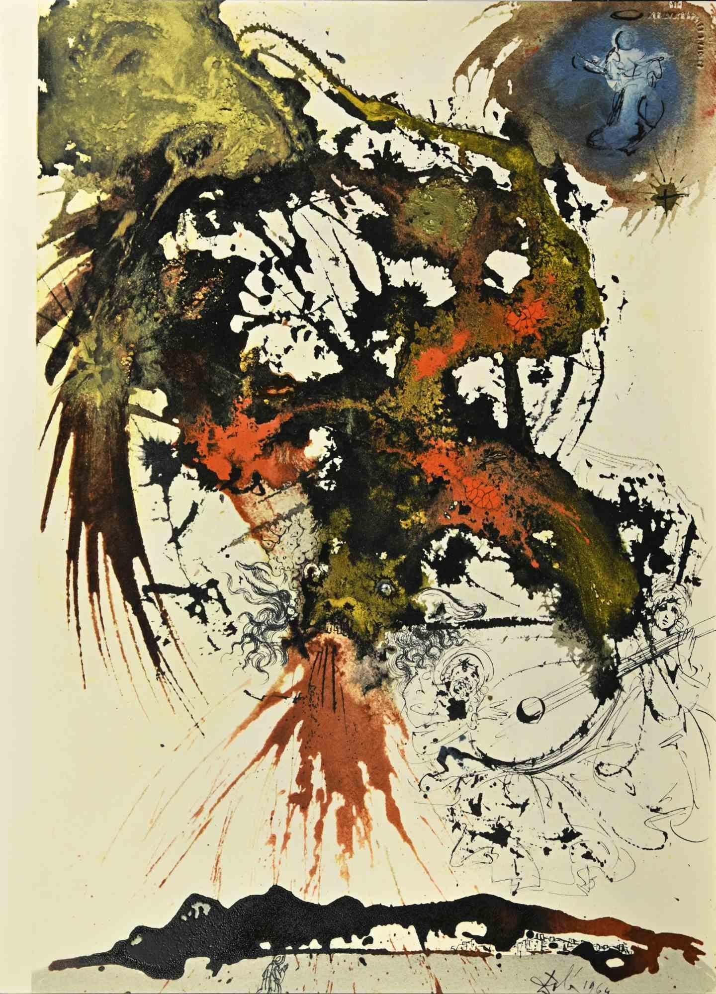 Proelium Magnum in Caelo - Lithograph - 1967