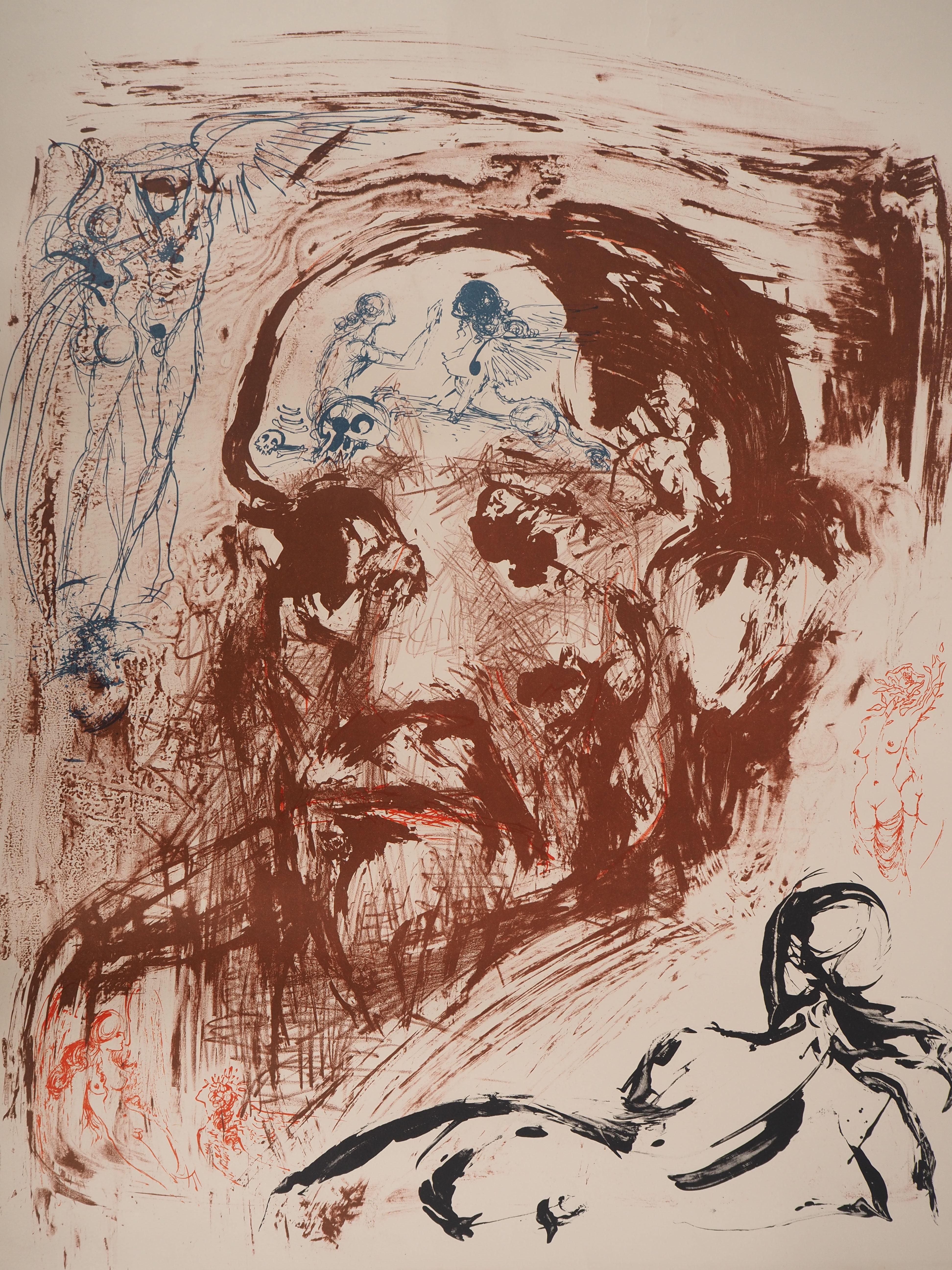 Psicoanalisi: Omaggio a Freud - Litografia originale firmata (Field #72-3) - Print di Salvador Dalí