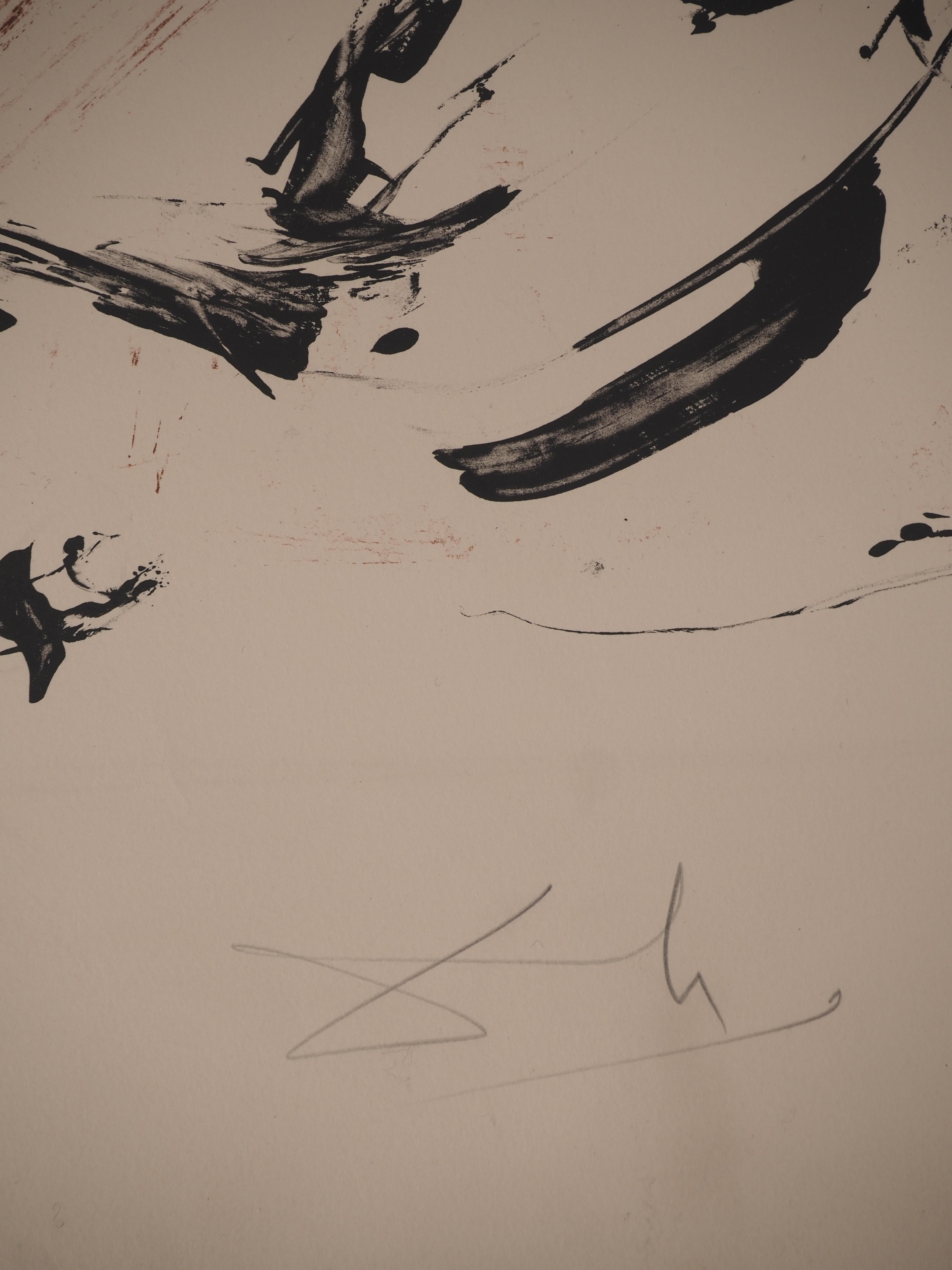 Psicoanalisi: Omaggio a Freud - Litografia originale firmata (Field #72-3) - Print Surrealismo di Salvador Dalí