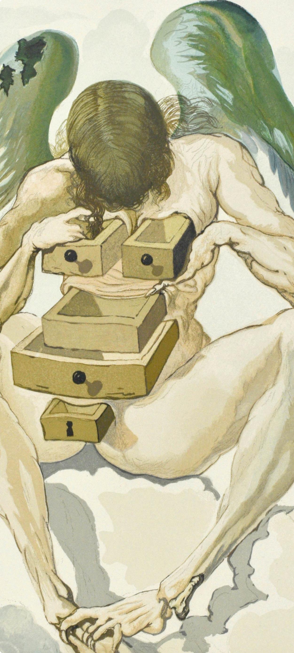 Purgatorio, Canto I (Field 189-200; M/L. 1039-1138), La Divina Commedia - Print by Salvador Dalí