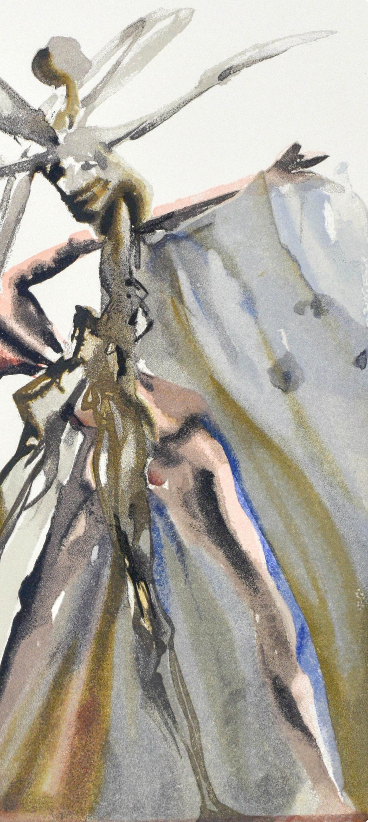 Purgatorio, Canto IV (Field 189-200; M/L. 1039-1138), La Divina Commedia - Surrealist Print by Salvador Dalí