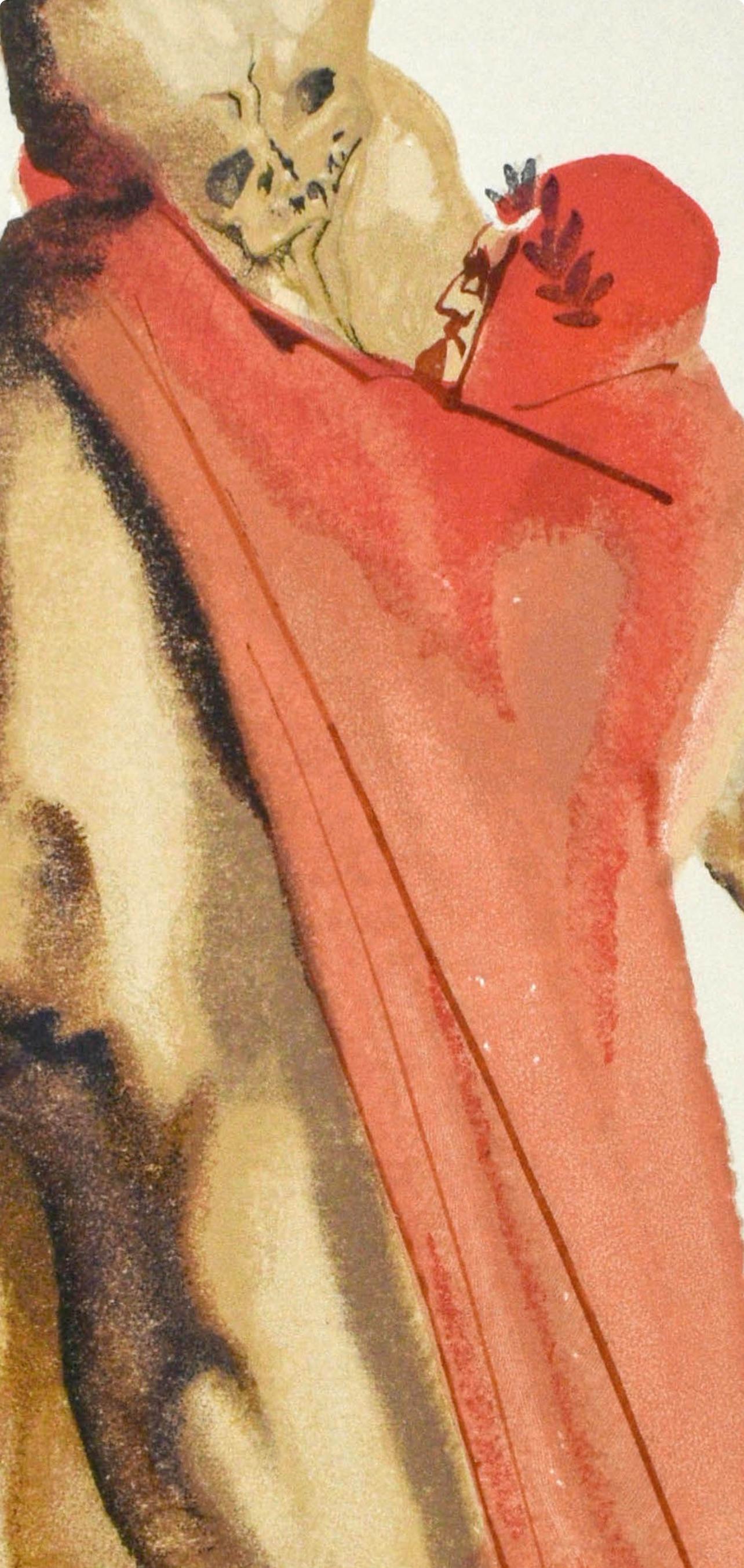 Purgatorio, Canto V (Campo 189-200; M/L. 1039-1138), La Divina Commedia - Figurative Print Beige de Salvador Dalí