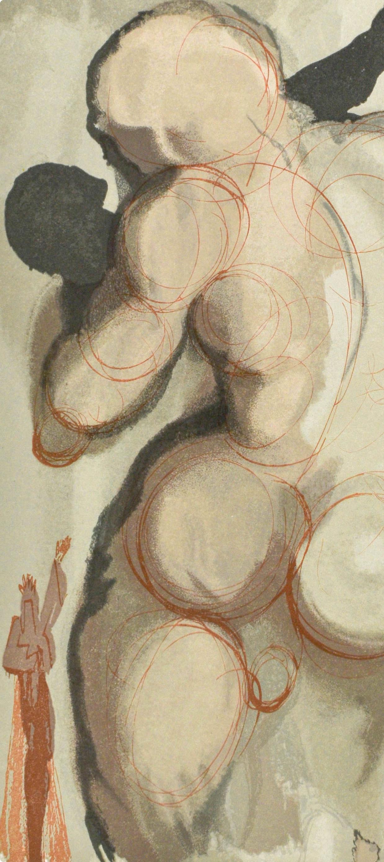 Purgatorio, Canto VI (Field 189-200; M/L. 1039-1138), La Divina Commedia - Surrealist Print by Salvador Dalí