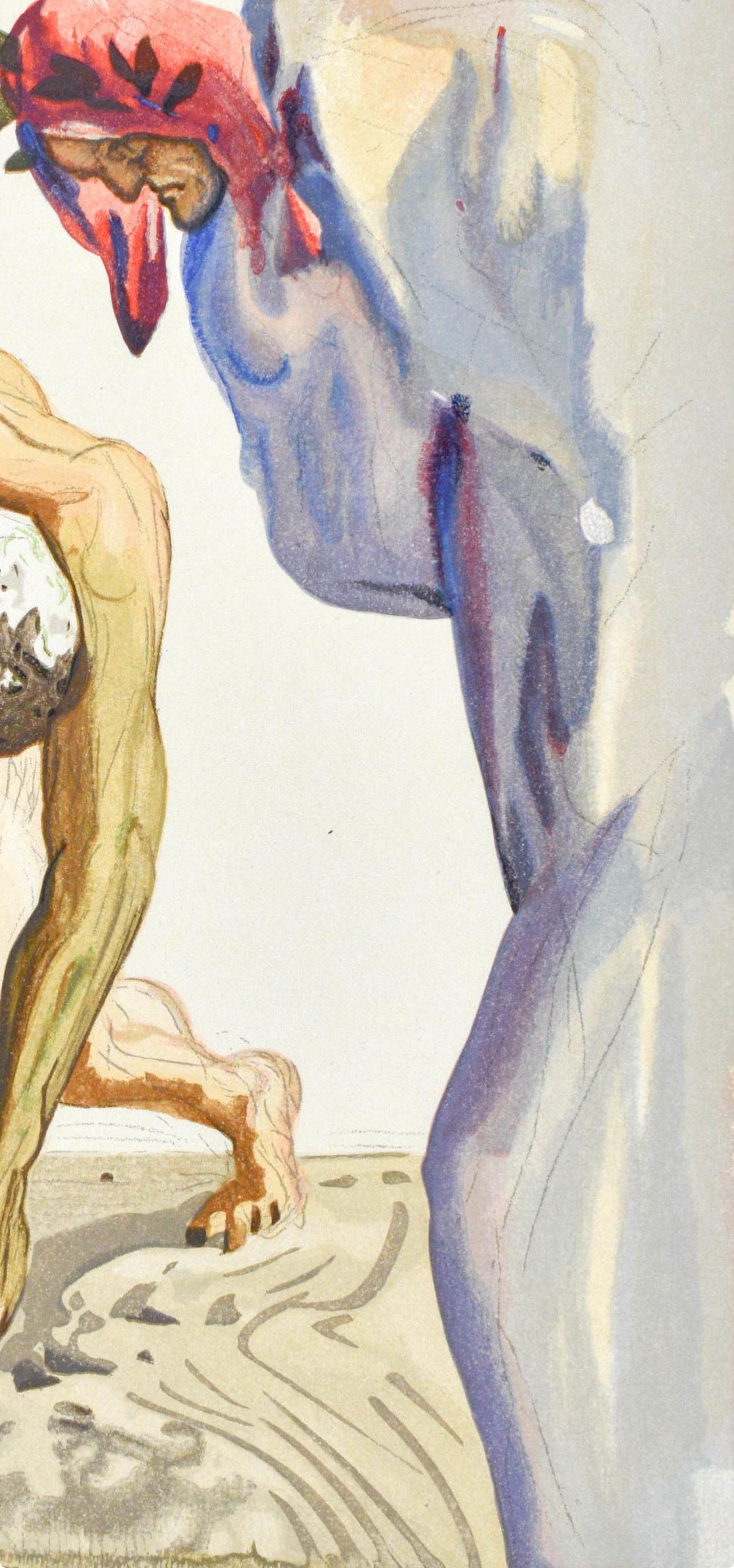 Purgatorio, Canto VII (Field 189-200; M/L. 1039-1138), La Divina Commedia - Surrealist Print by Salvador Dalí