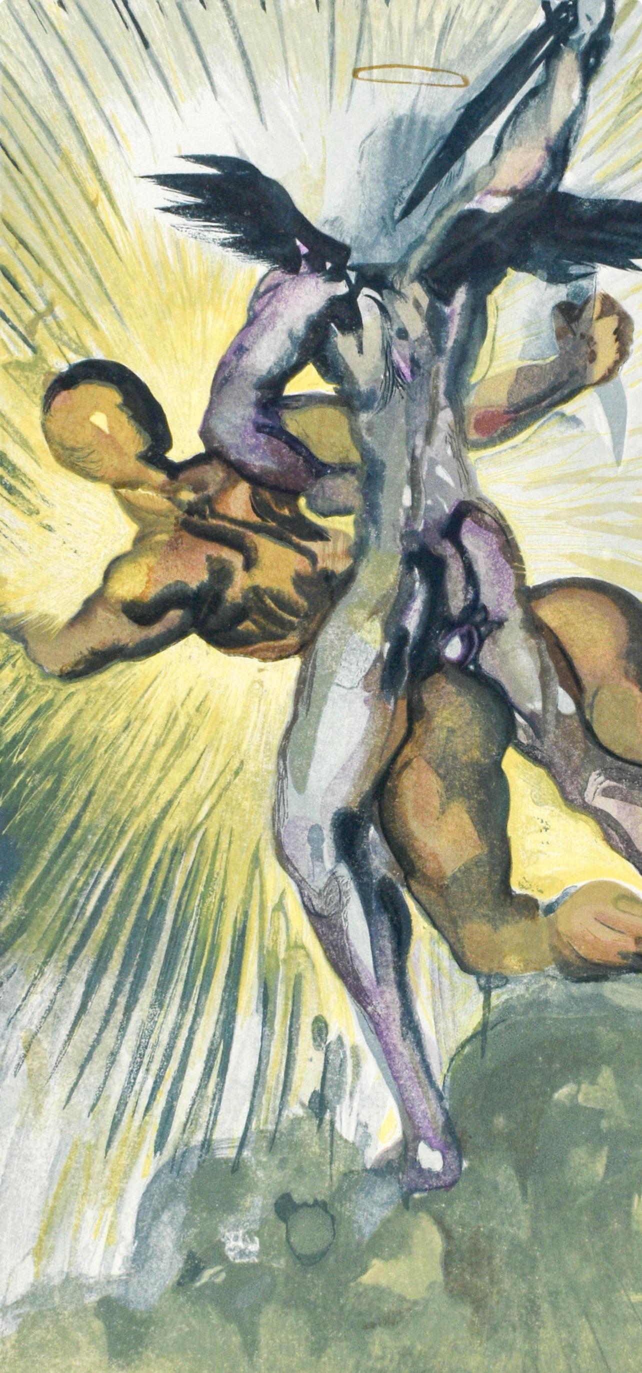 Purgatorio, Canto VIII (Field 189-200; M/L. 1039-1138), La Divina Commedia - Surrealist Print by Salvador Dalí