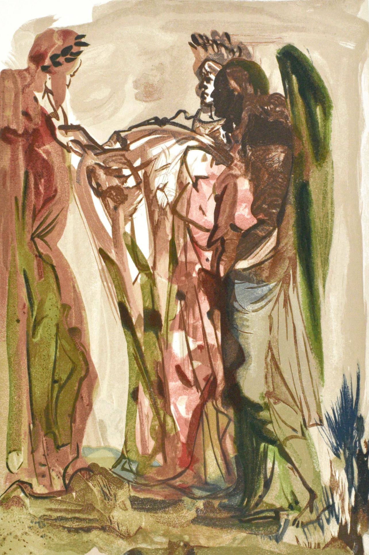 Salvador Dalí Landscape Print - Purgatorio, Canto XI (Field 189-200; M/L. 1039-1138), La Divina Commedia