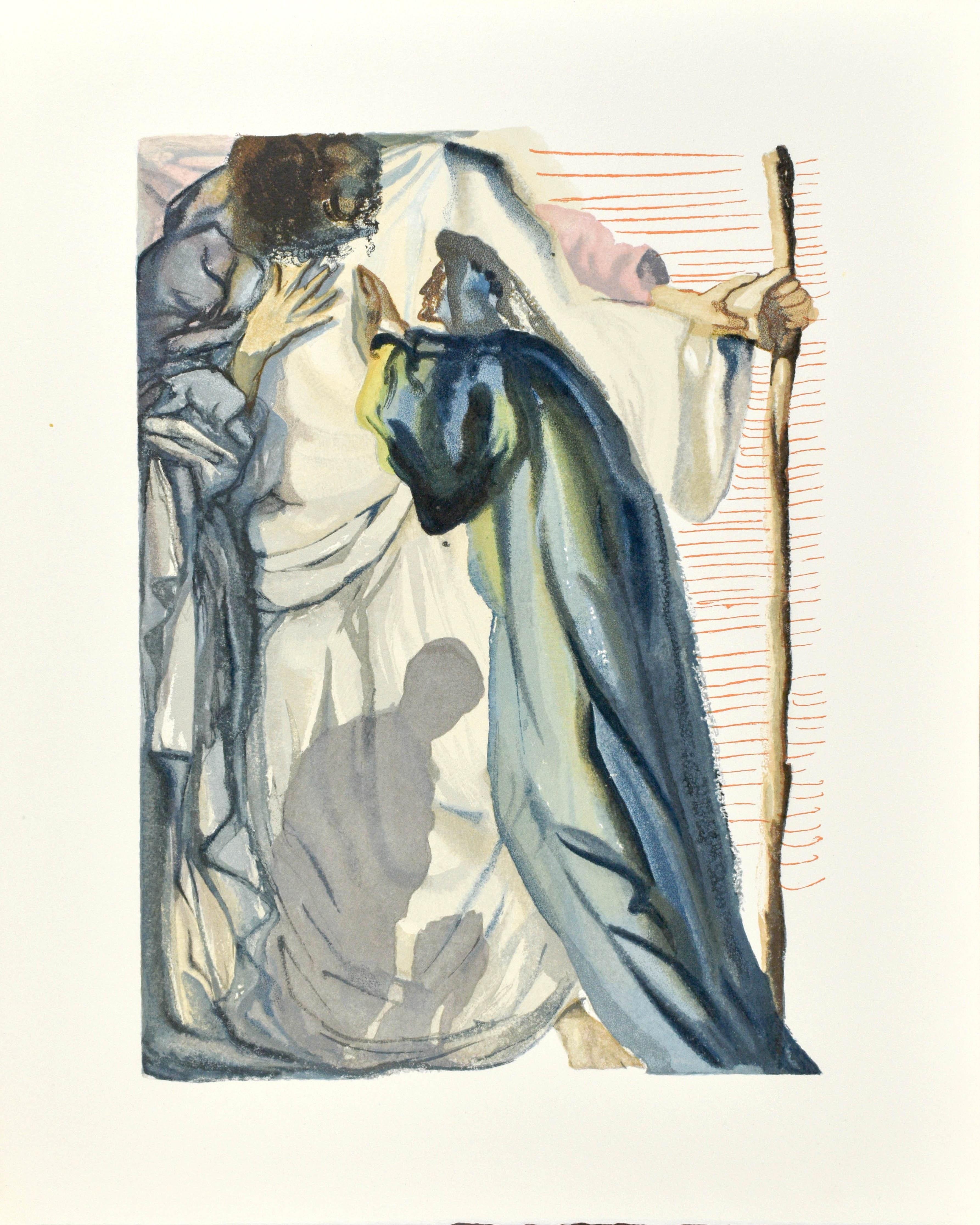 Woodcut in colors on vélin pur chiffon de Rives paper. Paper size: 13 x 10.375 inches. Inscription: Unsigned and unnumbered, as issued. Catalogue raisonné reference: Michler & Löpsinger 1039-1138; Field 189-200. Notes: From the folio, La Divina
