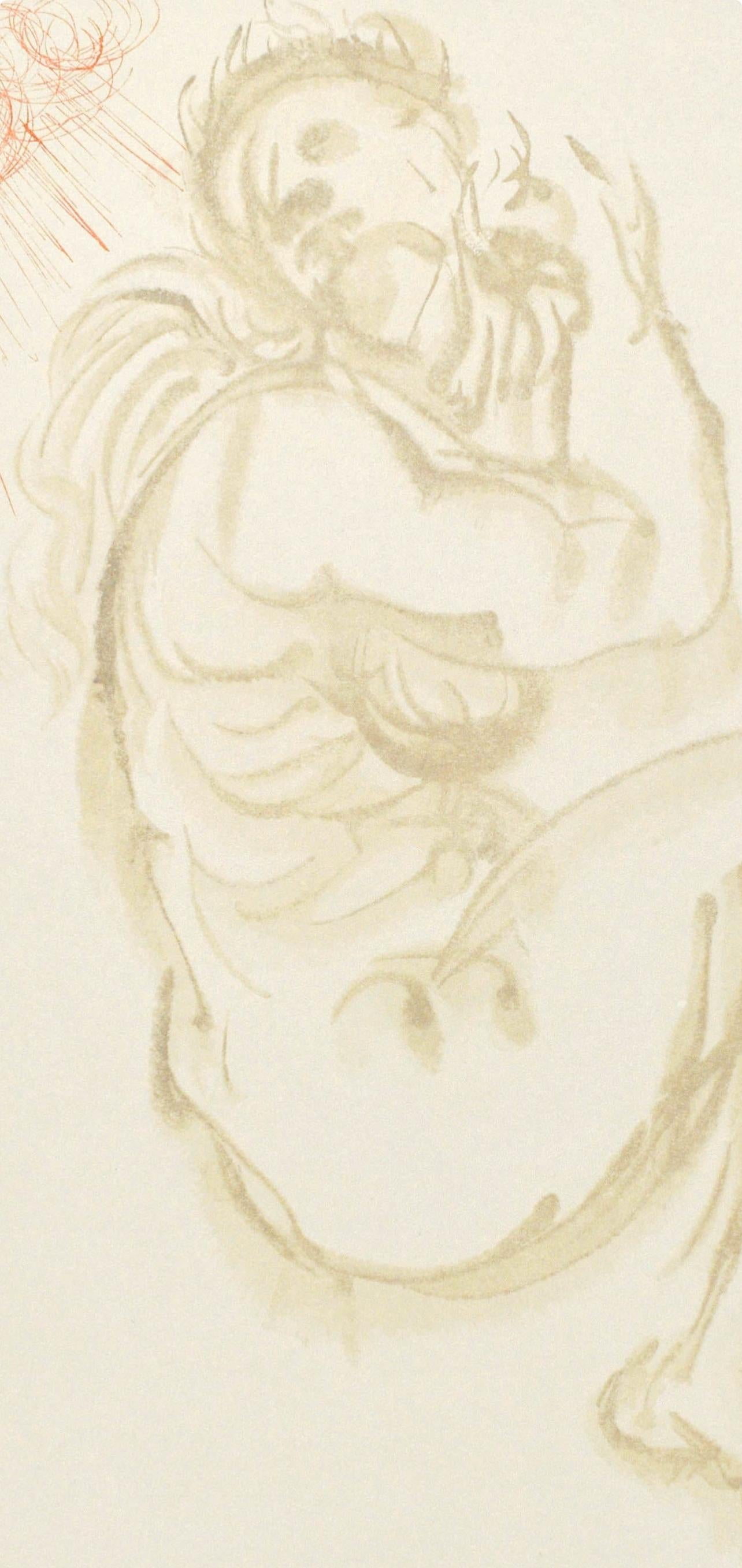Purgatorio, Canto XIX (Field 189-200; M/L. 1039-1138), La Divina Commedia - Print by Salvador Dalí