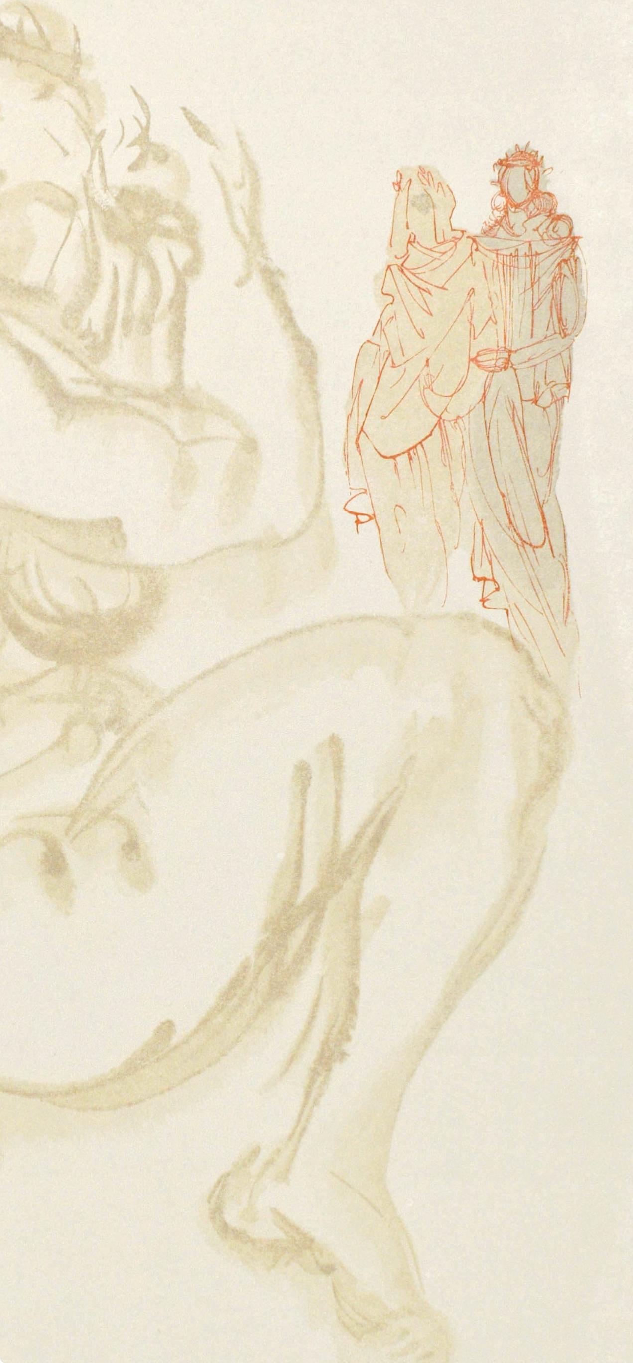 Purgatorio, Canto XIX (Field 189-200; M/L. 1039-1138), La Divina Commedia - Surrealist Print by Salvador Dalí