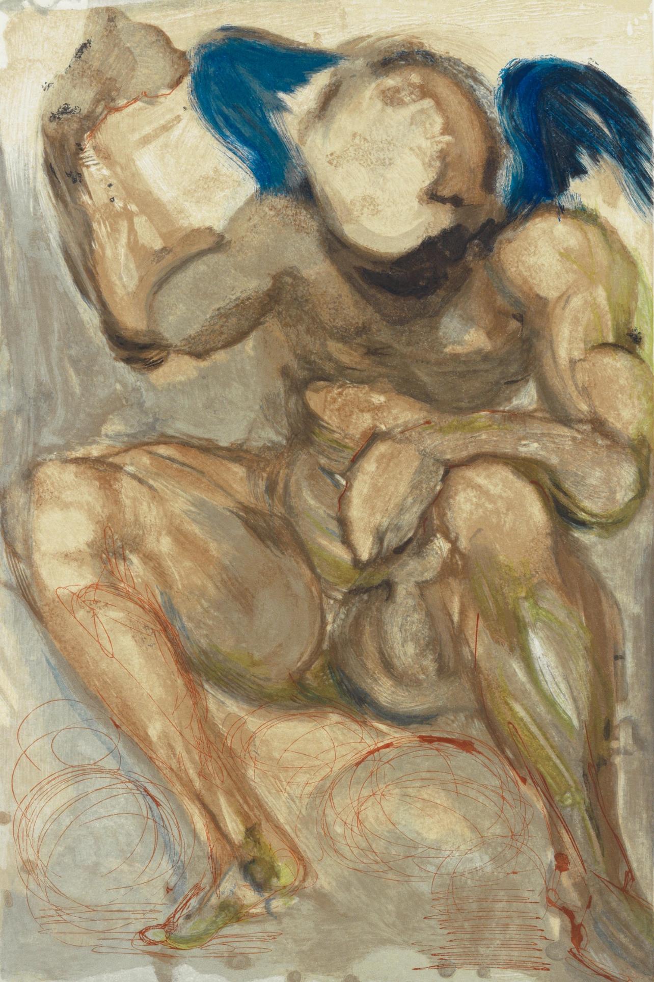Salvador Dalí Figurative Print - Purgatorio, Canto XV (Field 189-200; M/L. 1039-1138), La Divina Commedia