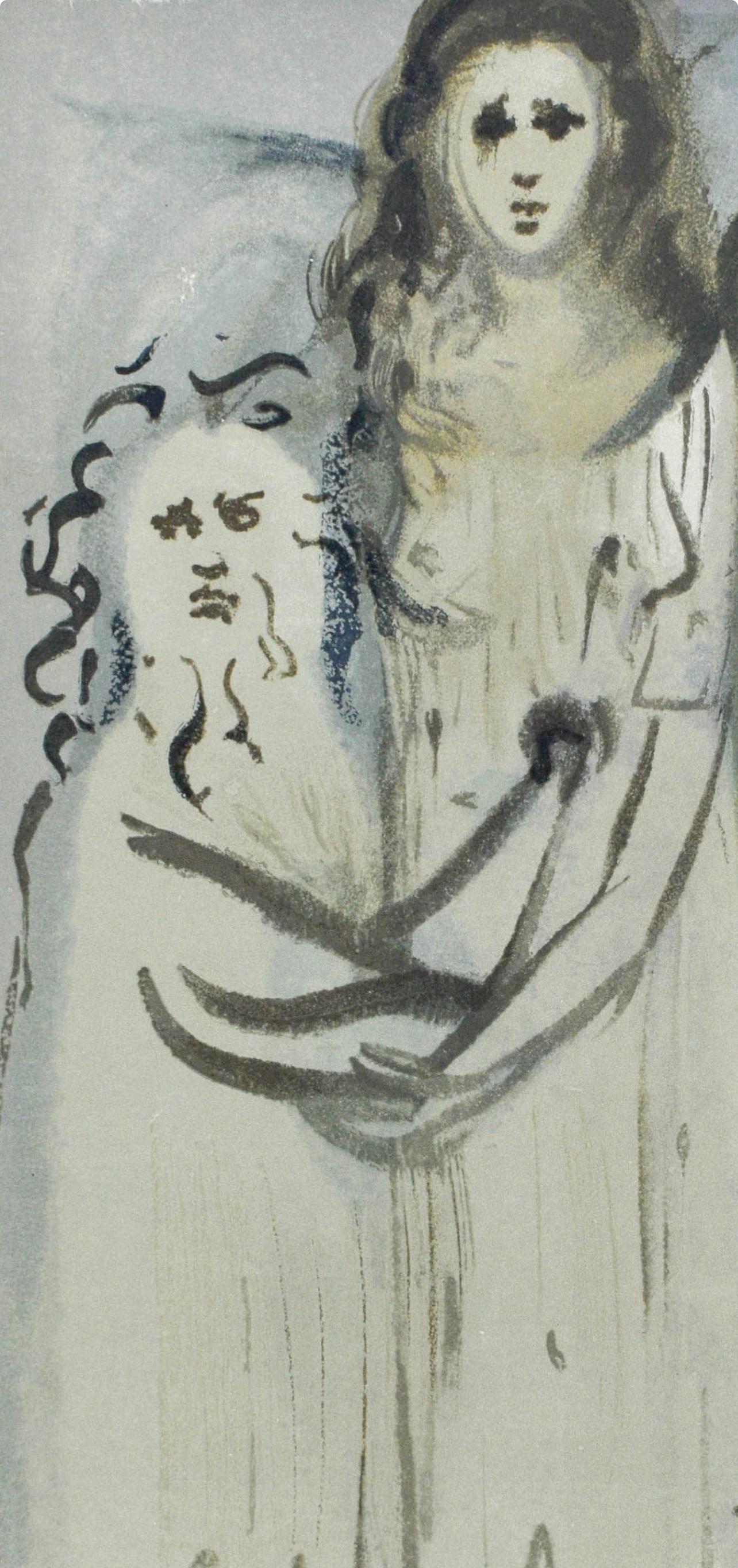 Purgatorio, Canto XVI (Field 189-200; M/L. 1039-1138), La Divina Commedia - Gray Figurative Print by Salvador Dalí