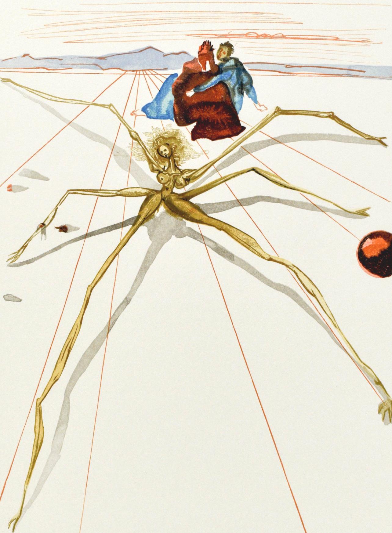 Landscape Print de Salvador Dalí - Purgatorio, Canto XVII (Campo 189-200; M/L. 1039-1138), La Divina Commedia
