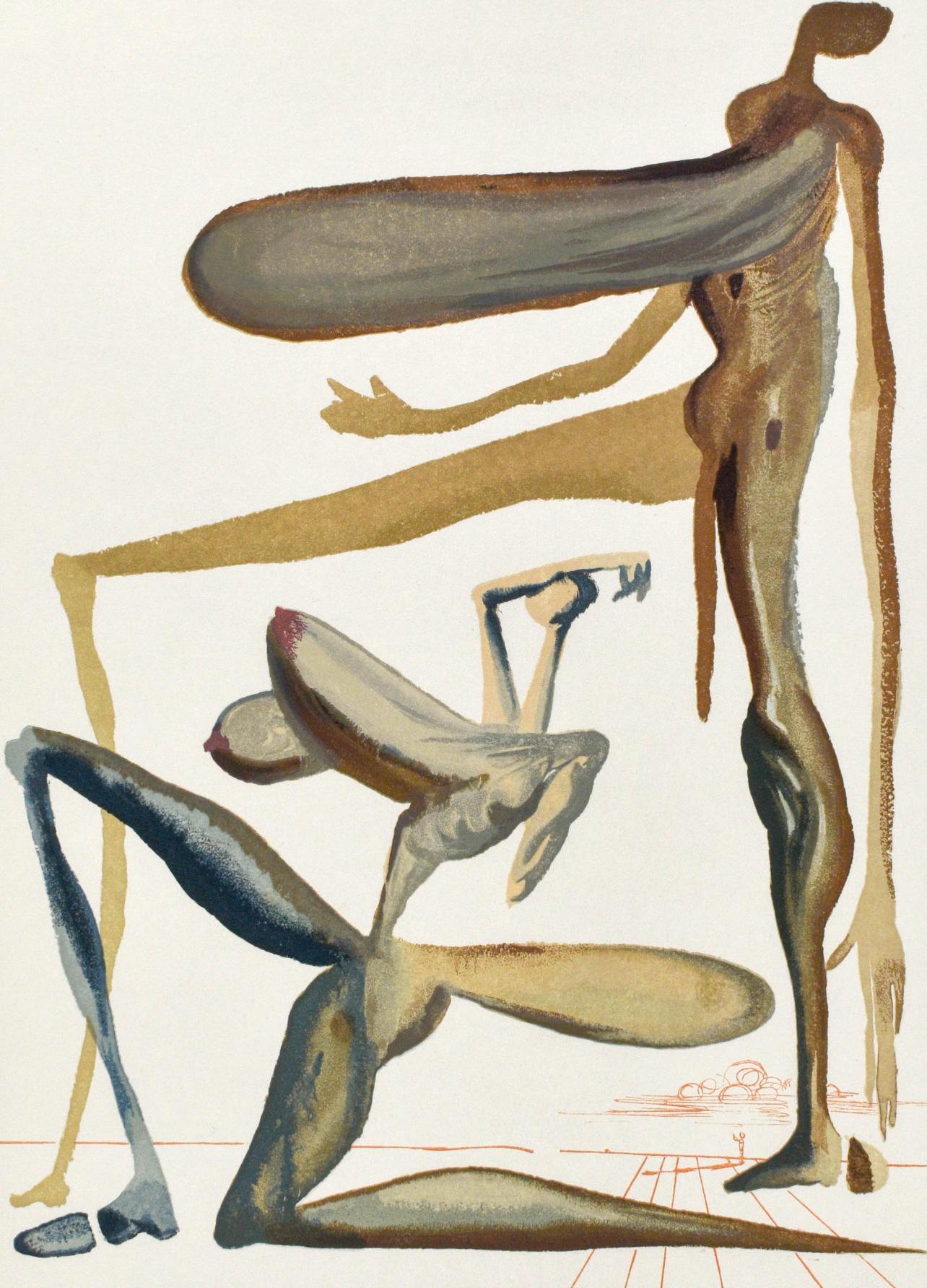Salvador Dalí Landscape Print - Purgatorio, Canto XXII (Field 189-200; M/L. 1039-1138), La Divina Commedia