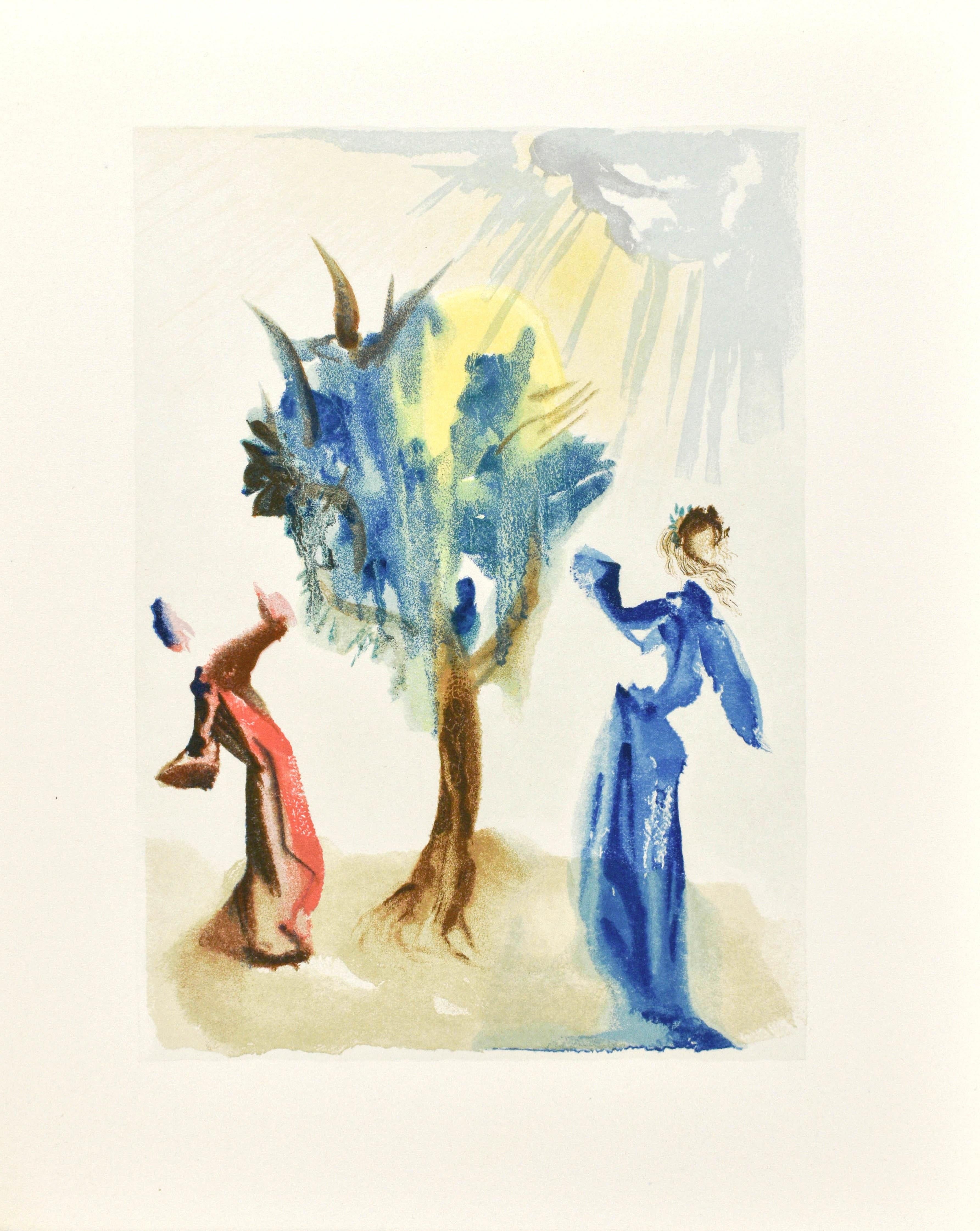 Woodcut in colors on vélin pur chiffon de Rives paper. Paper size: 13 x 10.375 inches. Inscription: Unsigned and unnumbered, as issued. Catalogue raisonné reference: Michler & Löpsinger 1039-1138; Field 189-200. Notes: From the folio, La Divina